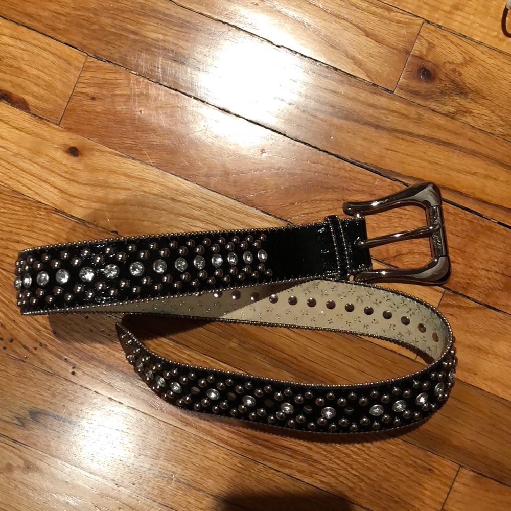 Black studded guess belts